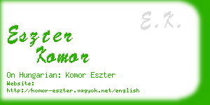 eszter komor business card